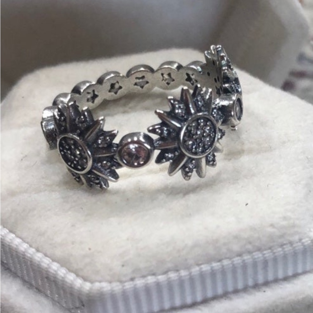 Celestial Pure Silver Size 56 Ring With Swarovski… - image 3